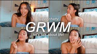 CHATTY GET READY WITH ME! (college life, dance, makeup routines & more)