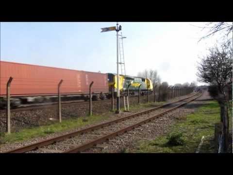 (HD) Freightliner 70018 on 4O02 round Didcot 24/03/2012