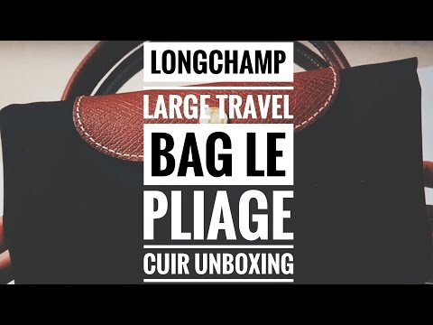 Longchamp large travel bag le pliage cuir unboxing