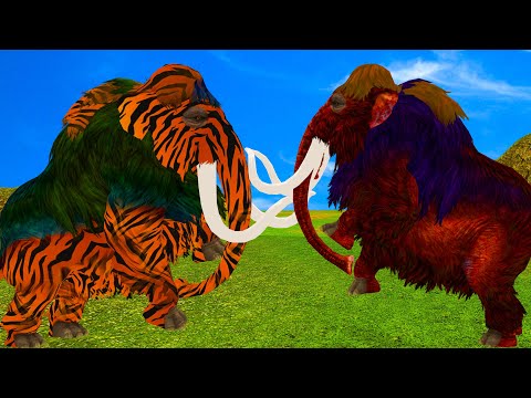 Zombie Tiger Mammoth Vs Woolly Mammoth Fight Rescue Saved By Baby Mammoth Wild Animal Battle New