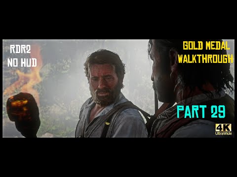 Red Dead Redemption 2 No HUD Gold Medal Story Walkthrough - Part 29 [4K Ultrawide]
