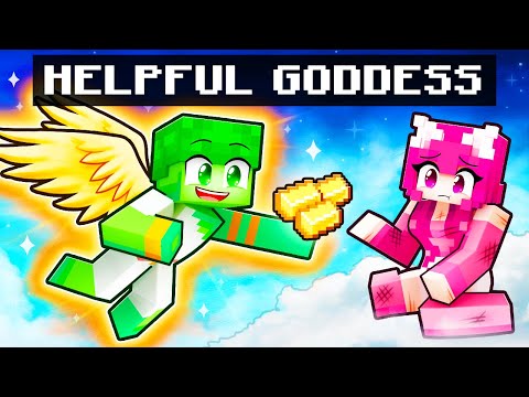 Get FREE diamond armor from the HELPFUL GODDESS in Minecraft!