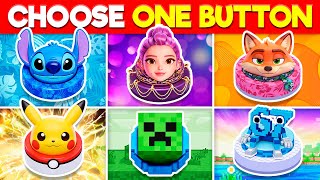 Choose One Button: 💙 Stitch, 💜 Rumi, 🧡 Nick, 💛 Pikachu, 💚 Creeper, or 🩵 67 Meme