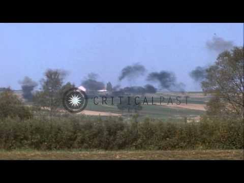 US Army helicopters and jets hit target position during exercise Return of forces...HD Stock Footage