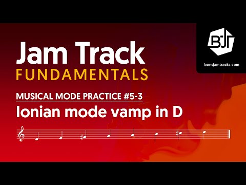 D Ionian mode vamp Jam Track - BJTF #5-3