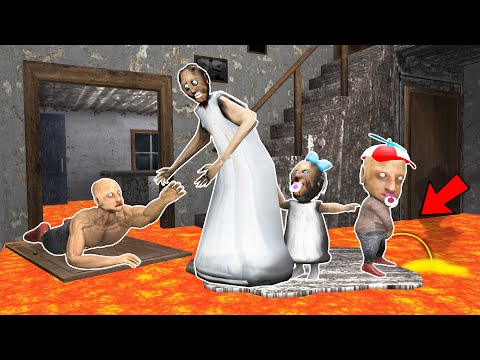 Playing as Granny Family VS Floor is Lava | Funny Animation