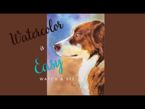 How to paint a dog in Watercolor