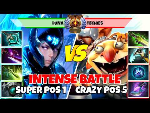 LUNA (Carry) vs TECHIES (Hard Support) - Epic Battle Of Immortal Rank Dota 2 Players - Z Dota 2
