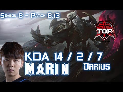 TOP MaRin DARIUS vs GRAGAS Top - Patch 8.13 KR Ranked