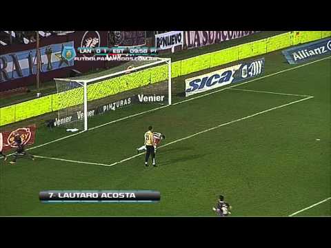 Gol de Acosta. Lanús 1 - Estudiantes 1. Fecha 3. Torneo Inicial 2013. Fútbol Para Todos