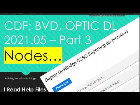 Part 3 - Nodes 📜 | Installing CDF BVD OPTIC DL reporting and event analytics 2021.05