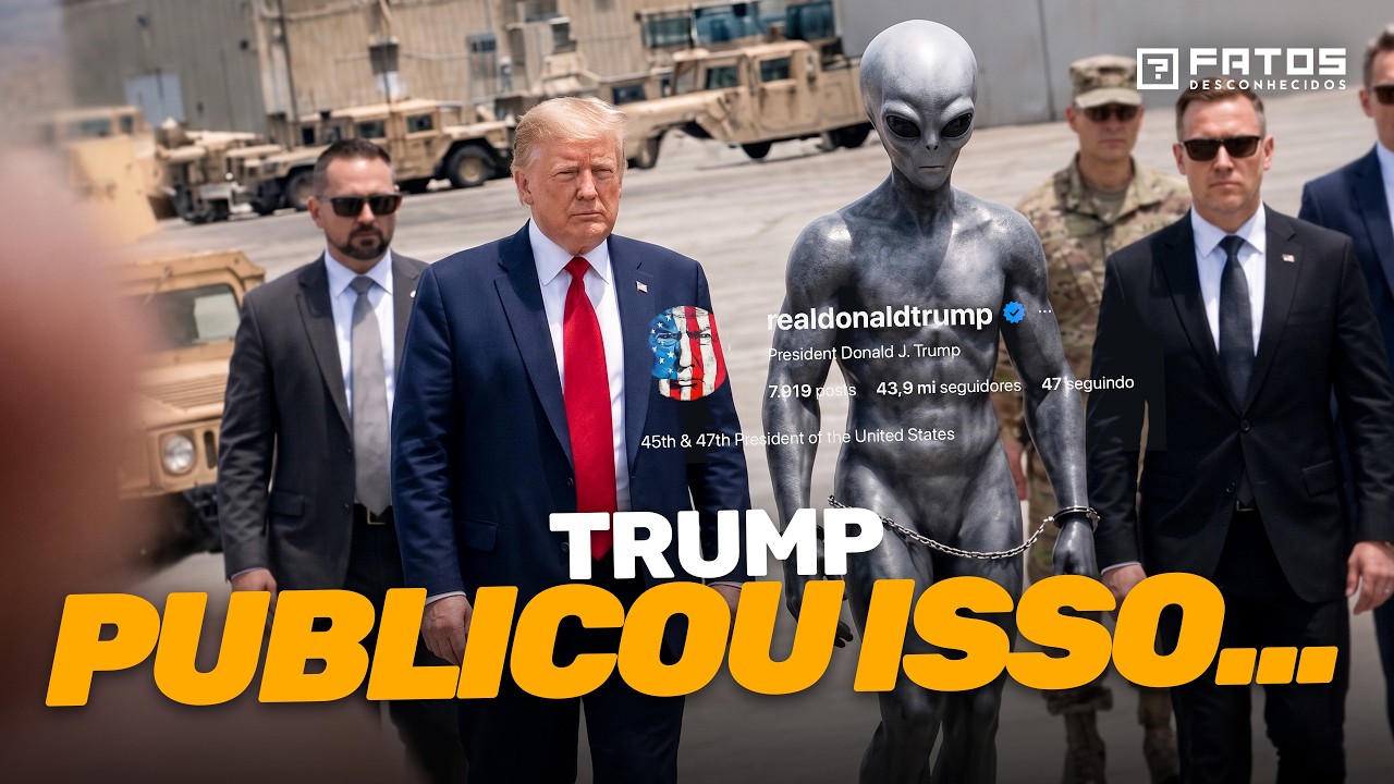 Entenda... Por que Trump postou essa foto com um OVNI…