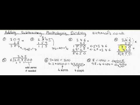 GCSE Maths: Adding, subtracting, multiplying, dividing by sickmafs.co.uk