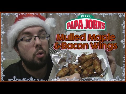 Papa John's Mulled Maple & Candied Bacon BBQ Wings...