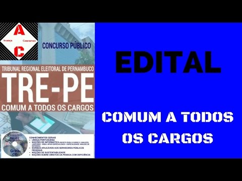 Edital Concurso TRE-PE 2016 - Comum a Todos os Cargos