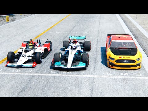Mercedes F1 2022 vs IndyCar vs Nascar at Daytona Speedway (TOP SPEED BATTLE)