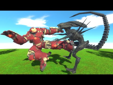 Hulkbuster Vs Xenomorph (Alien Queen) - Animal Revolt Battle Simulator
