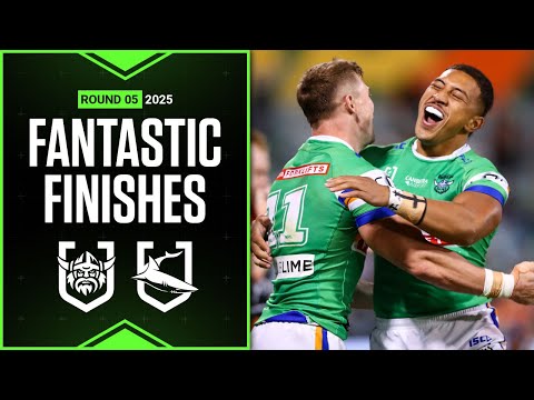 NRL Highlights | NRL Best finishes of 2025: Raiders v Sharks - Round 5 | Match Highlights