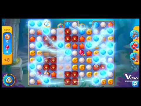 Fishdom. 9557 level no boosters and diamonds. 18 moves