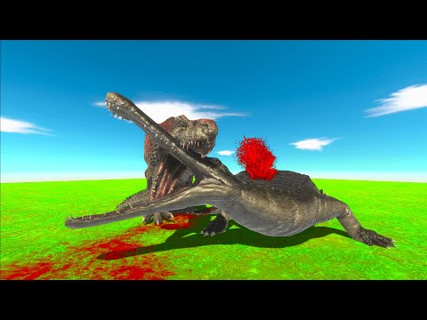 GIANT MACHIMOSAURUS REX VS CARNIVORE DINOSAURUS - Animal Revolt Battle Simulator
