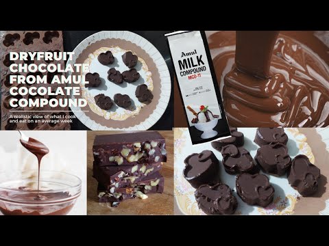 how to make dryfruit chocolate 🍫 from Amul milk chocolate compound..