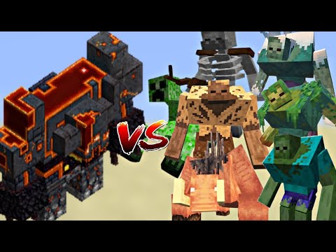 Minecraft: All Mutants vs Netherite Monstrosity – Epic Battle!