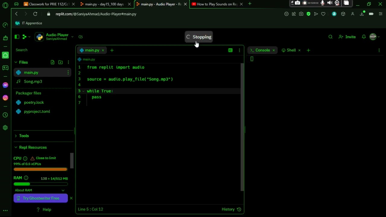 replit sound won't work.