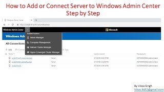 How to Add or Connect Server to Windows Admin Center Step by Step