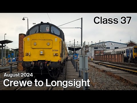 Class 37 Driver's Eye View - Crewe to Manchester (Longsight Depot)