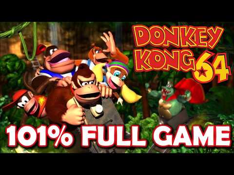 Donkey Kong 64 - (101% Full Game Playthrough - 15 Hours!)
