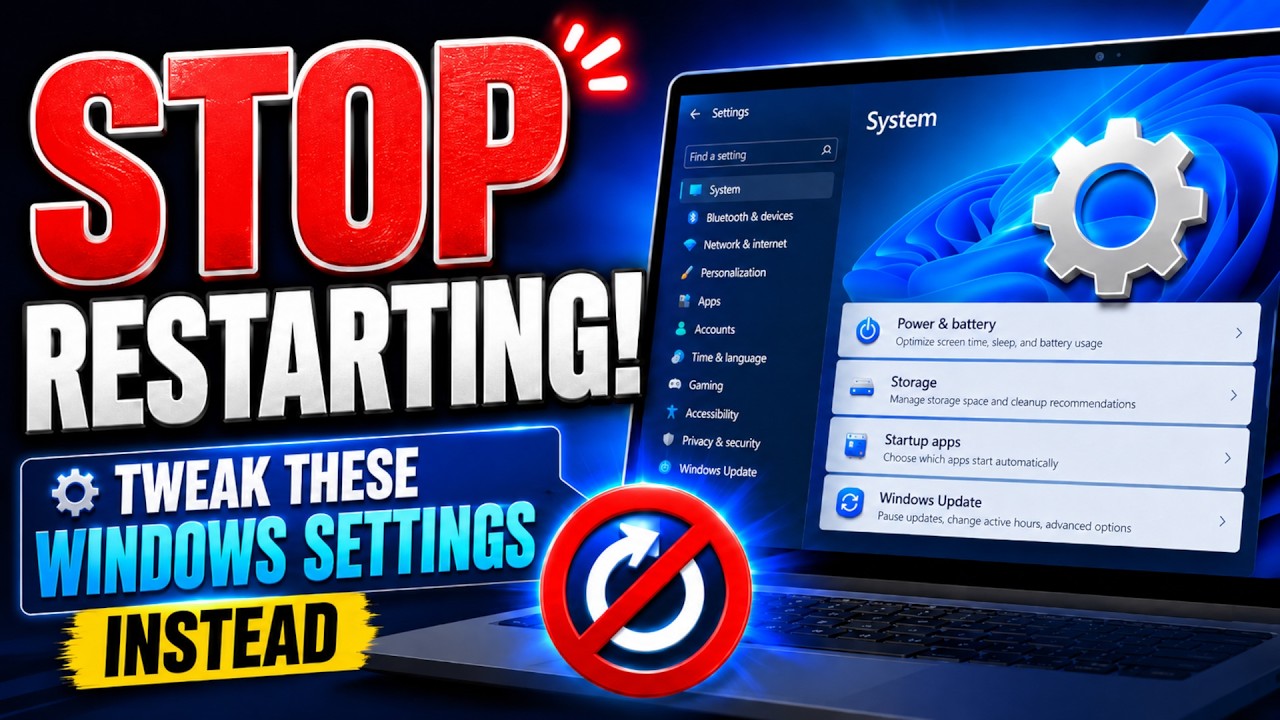 STOP RESTARTING: Tweak these 5 Windows Settings Instead!