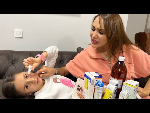 Lina'nın Gözleri Mikrop Kaptı ve Hastalandı! İlaçlarımızı İçip İyileşiyoruz !