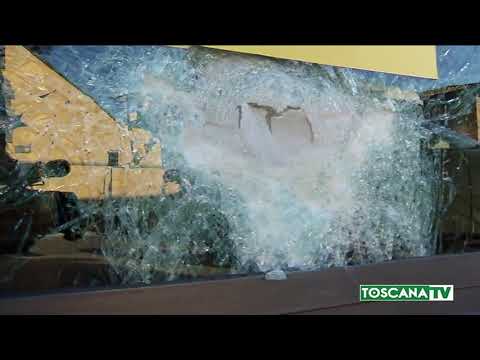 2018-01-16 PRATO - NOTTE DI SPACCATE AI NEGOZI, OTTO LE VETRINE SFONDATE