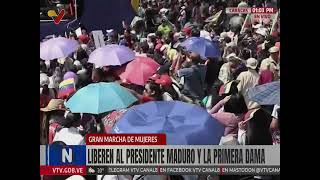 Diosdado Cabello, Carmen Meléndez y otros voceros en marcha de mujeres este 6 de enero de 2026