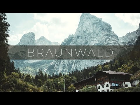 Swiss Mountain Village Braunwald, Cinematic Swiss Alps Drone Flight, DJI Mavic2 pro