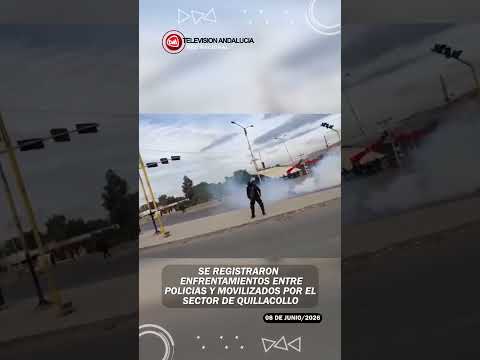 Se registraron enfrentamientos entre policías y movilizados por el sector de Quillacollo