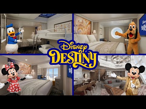 Disney Destiny Stateroom and Suite Tours - Including the Funnel Suite!