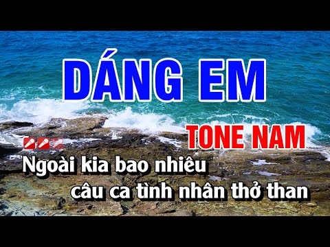 Karaoke Dáng Em Tone Nam Beat Hay Nhất | Hoàng Luân