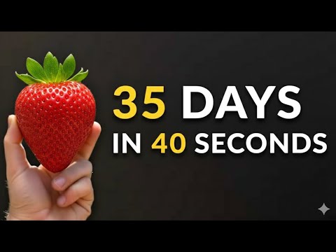 “35 Days of Strawberry Growth in Just 40 Seconds 😳🍓”