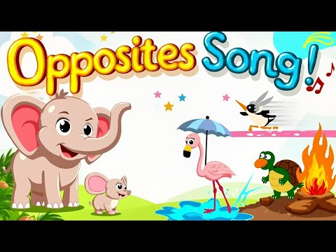 Opposites Song for Kids | Big and Small, Hot and Cold, Fast and Slow!"