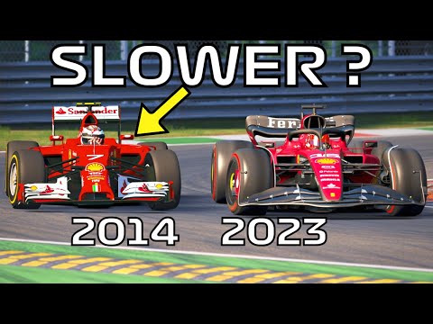 Ferrari F1 2023 SF-23 vs Ferrari F1 2014 F14T - Monza Circuit