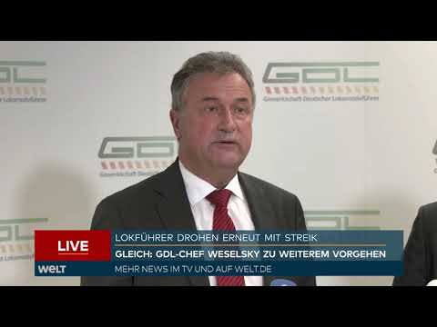 Weselsky verteidigt Bahnstreik Kritik   Gewerkschaft GDL Störung  Bahnverkehr Empörung Reisende