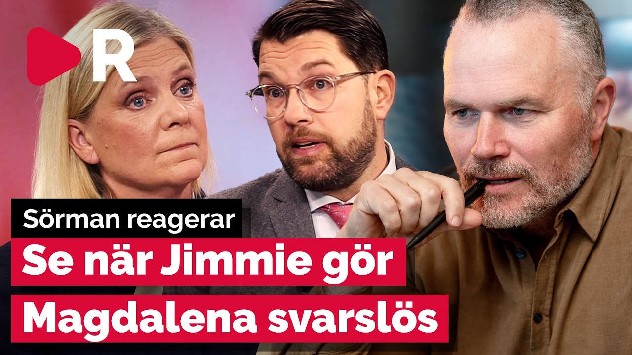 Sörman reagerar: Se när Jimmie Åkesson gör Magdalena Andersson svarslös