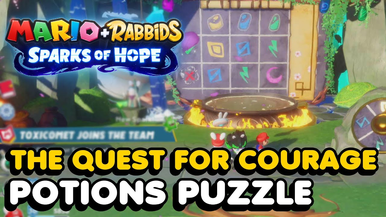 The Quest For Courage (Potion Puzzle) Walkthrough In Mario + Rabbids Sparks Of Hope