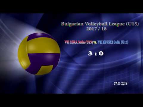 BULGARISCHE VOLLEY MEISTERSCHAFT 17/18 - VK CSKA Sofia (U15) vs. VK LEVSKI Sofia (U15) 27.01.18