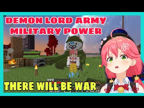 Hololive Cut - Sakura Miko Show Off Demon Lord Army New Military Power | Minecraft [Hololive/Eng Sub]