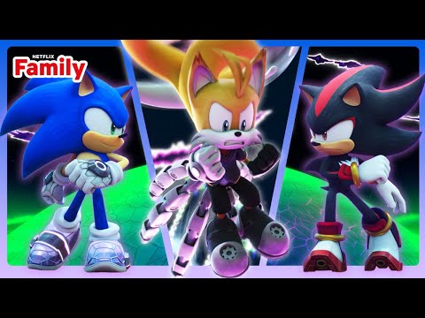 Sonic and Shadow BATTLE Alpha Sonic ⚔️ Sonic Prime | Netflix Family