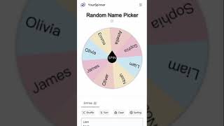 YourSpinner | Random Name Picker | Name Wheel | Simple Tool for Choosing Names