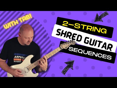 Five 2-string Shred Guitar Sequences