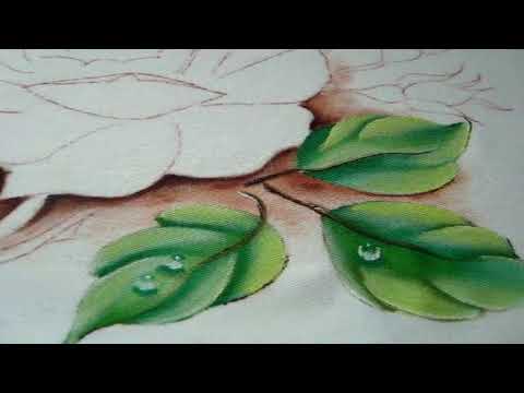 AULA DE PINTURA EM TECIDO PARA INICIANTES COMO PINTAR FOLHAS/DEBORA CAMARGO